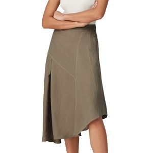 Chelsea and WalkerKhaki Asymmetric Midi Skirt